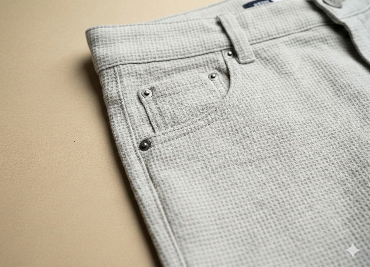 Seersucker Five Pocket Pants - Charisma