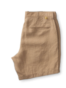 7IN Gold School Linen Shorts