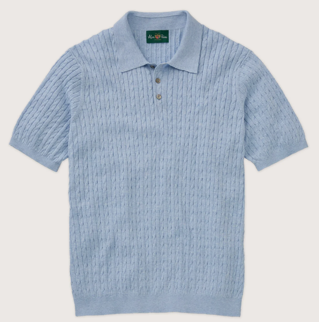 Portmellon SS Cable & Bar Polo Shirt