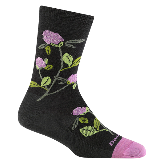 Women's Blossom Crew Lightweight Lifestyle Socks-Charcoal