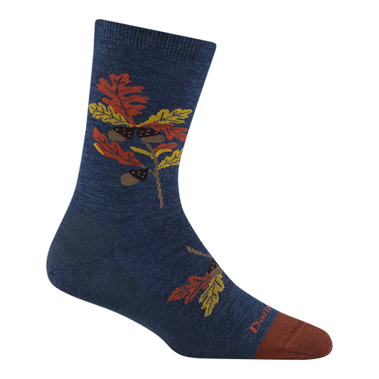 Women's Blossom Crew Lightweight Lifestyle Socks-Oak Denim
