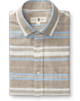 Linen Cotton Oxford Sport Shirt-Matthews Stripe