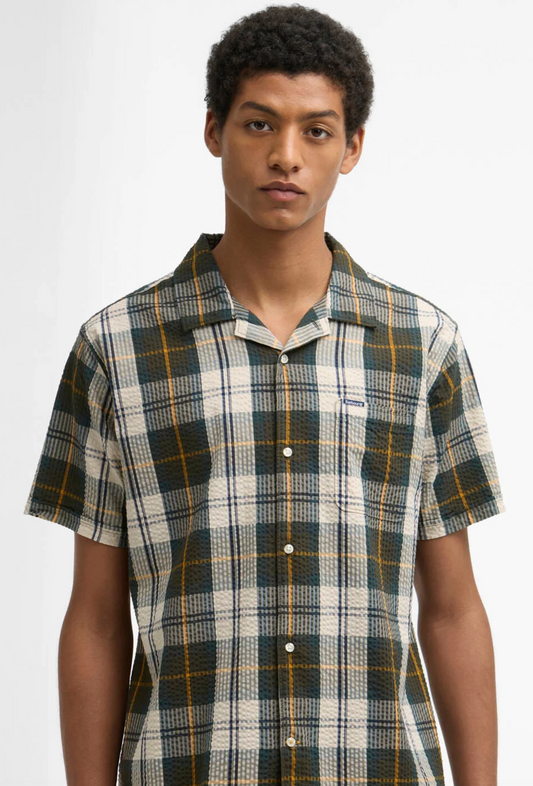 Clyde Short-Sleeved Seersucker Tartan Shirt