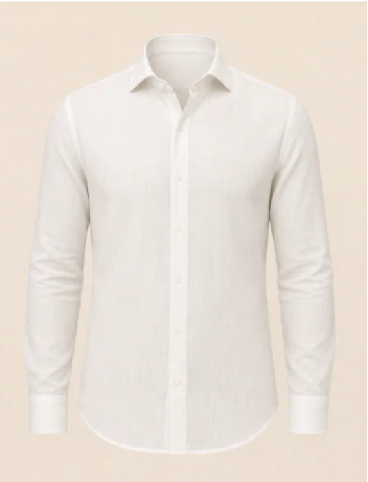 Mediterranean Artisan Linen Shirt
