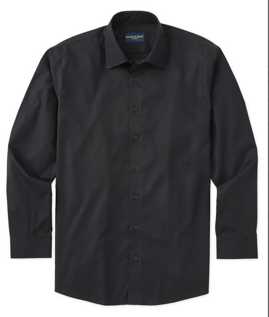 Tailored Fit Spread Collar Non-Iron Poplin Dress Shirt